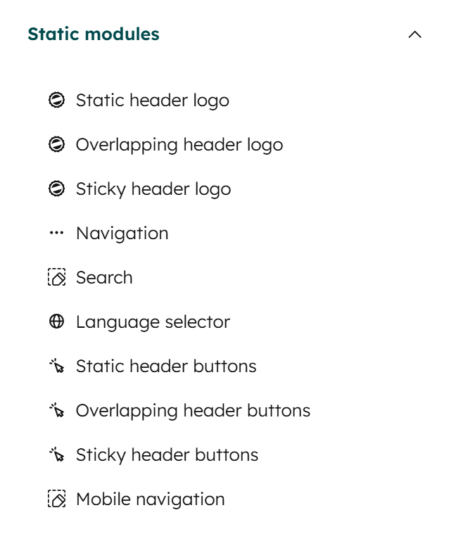 Act3 Global Header Modules
