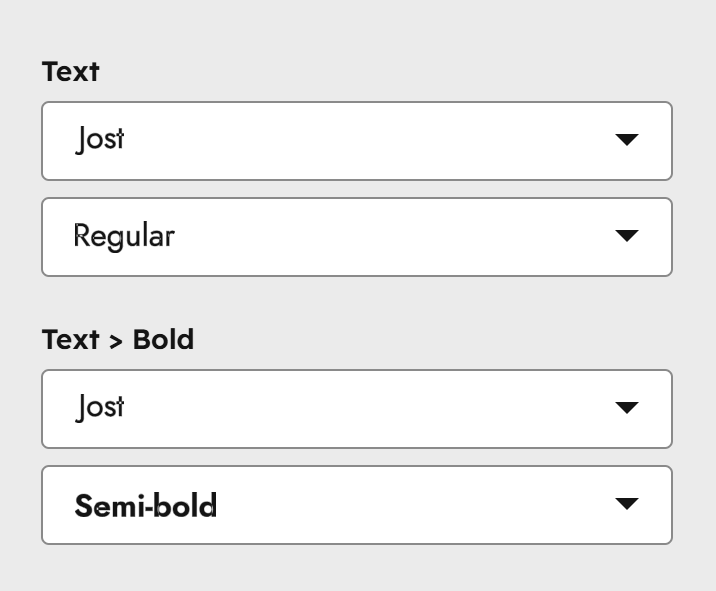 Act3 Theme Settings Typography Fonts Text