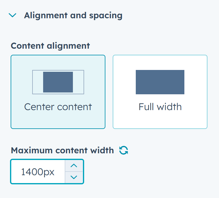 Content Alignment Max Width